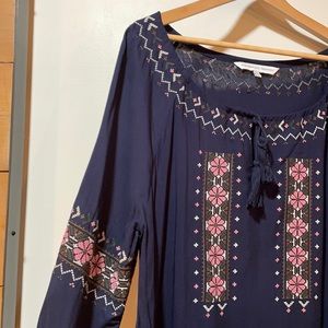 Cupcakes + Cashmere Navy Blue Shift Dress - size L